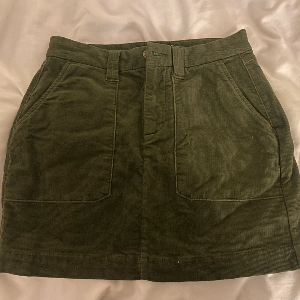 Sanctuary Olive Green Corduroy Skirt